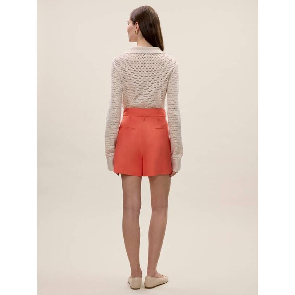 Rebecca Taylor Lena Shine Short in Coral US 4 S NWT Quiet Luxury Coastal Chic - Picture 2 of 4